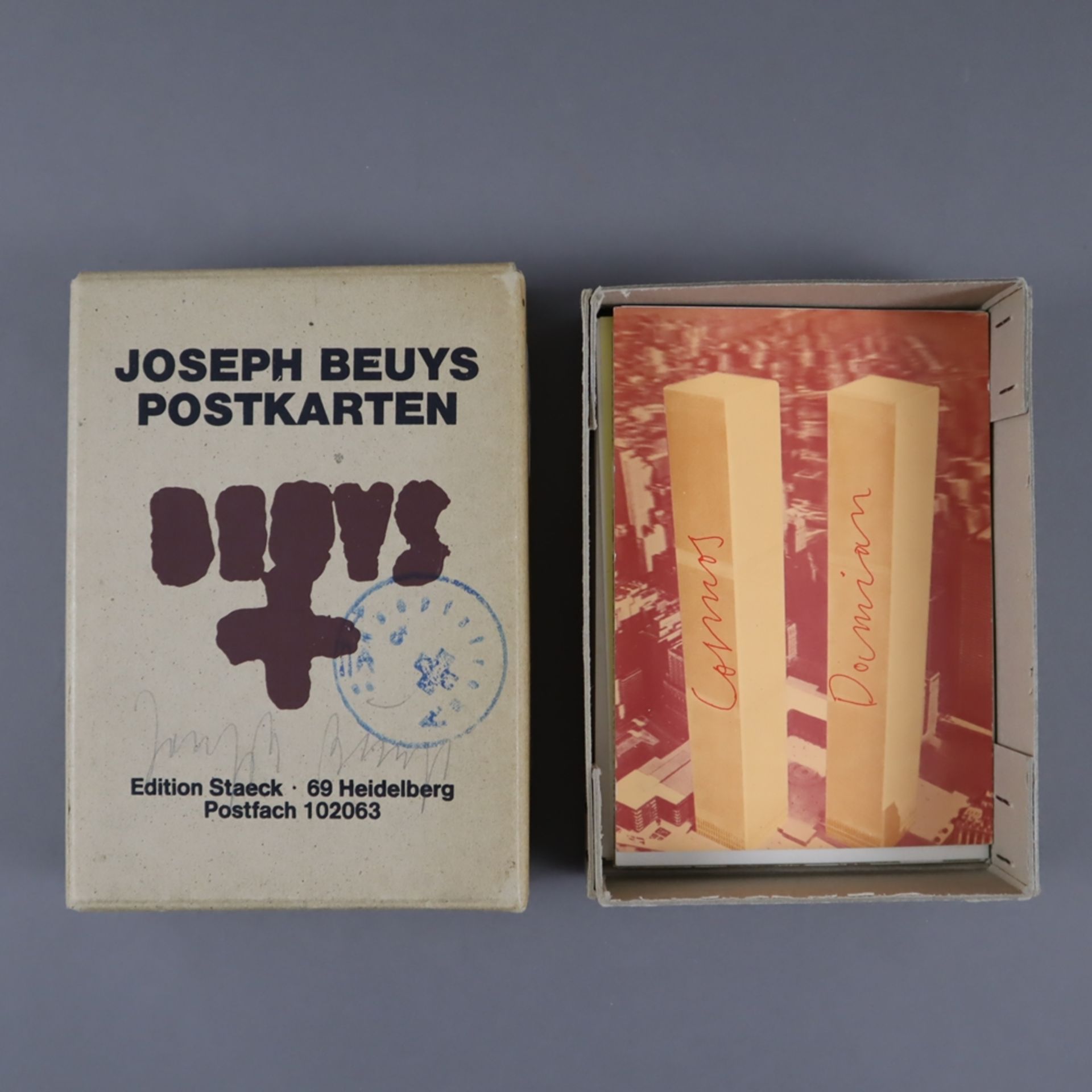 Beuys, Joseph (1921 Krefeld - 1986 Düsseldorf) - Pappschachtel mit 20 Postkarten, Edition Staeck, H - Bild 2 aus 10