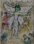 Chagall Marc ((1887-1985) - „Eupeithes“, Farblithografie aus Homère, L'Odyssée II, überaus aufwendi