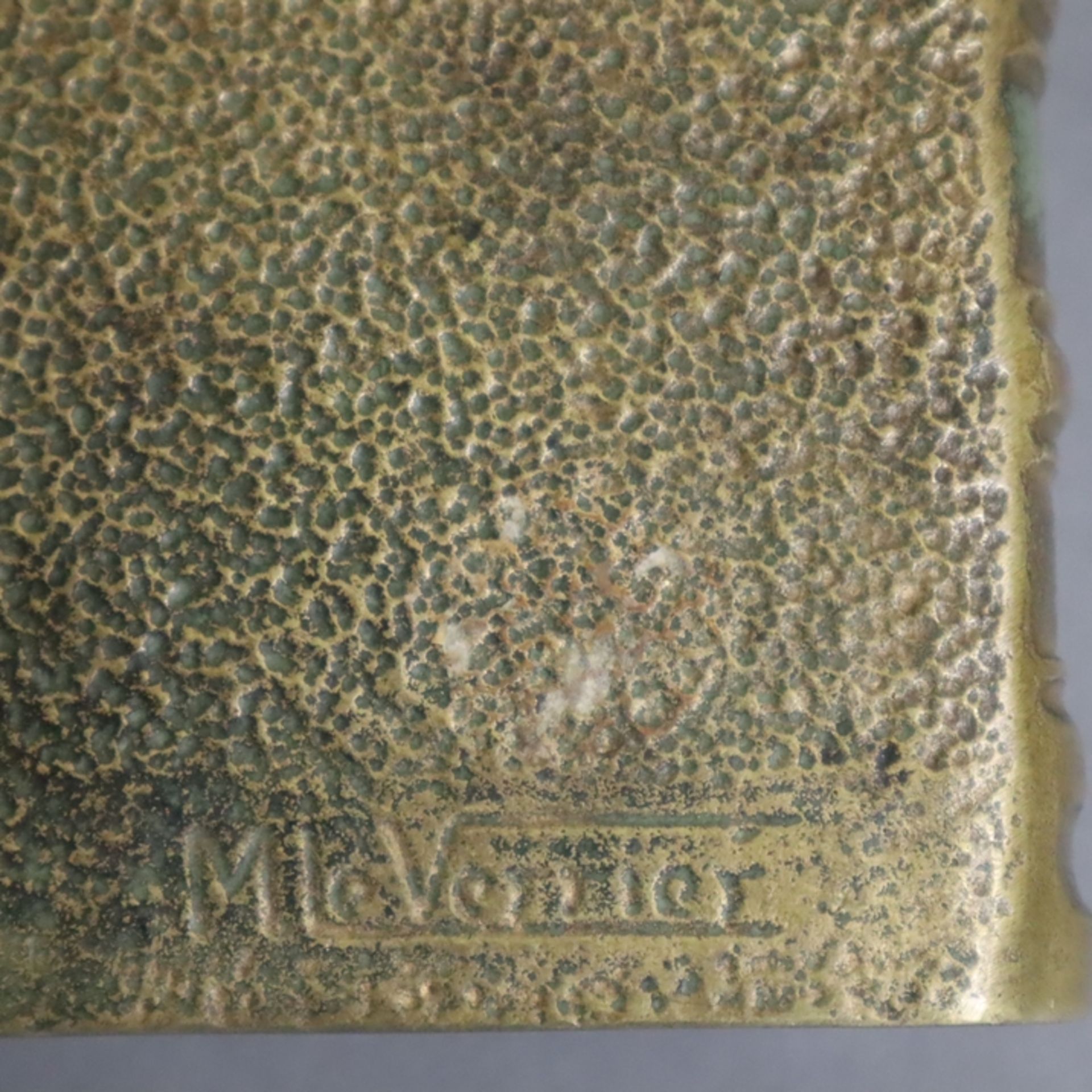 Le Verrier, Max (1891 Neuilly-sur-Seine -1973 Paris ) - Bronze-Schatulle, Buchform mit reliefiertem - Bild 6 aus 7
