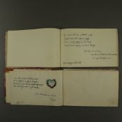 Zwei Freundschafts-/Poesiealben - aus dem Besitz der Hildegard von Roeder, Zeitraum 1932-39, zahlre