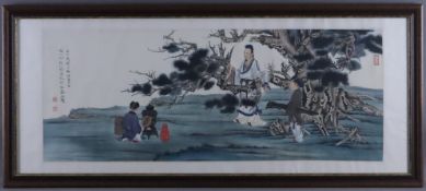 Chinesische Seidenmalerei - Ren, Zhong (chinesischer Künstler, geb. 1976) - Tusche und leichte Farb