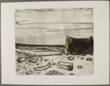 Fußmann, Klaus (*1938 Velbert) - "Pazifik - Ostsee", Radierung, 1990, unten rechts signiert, links 