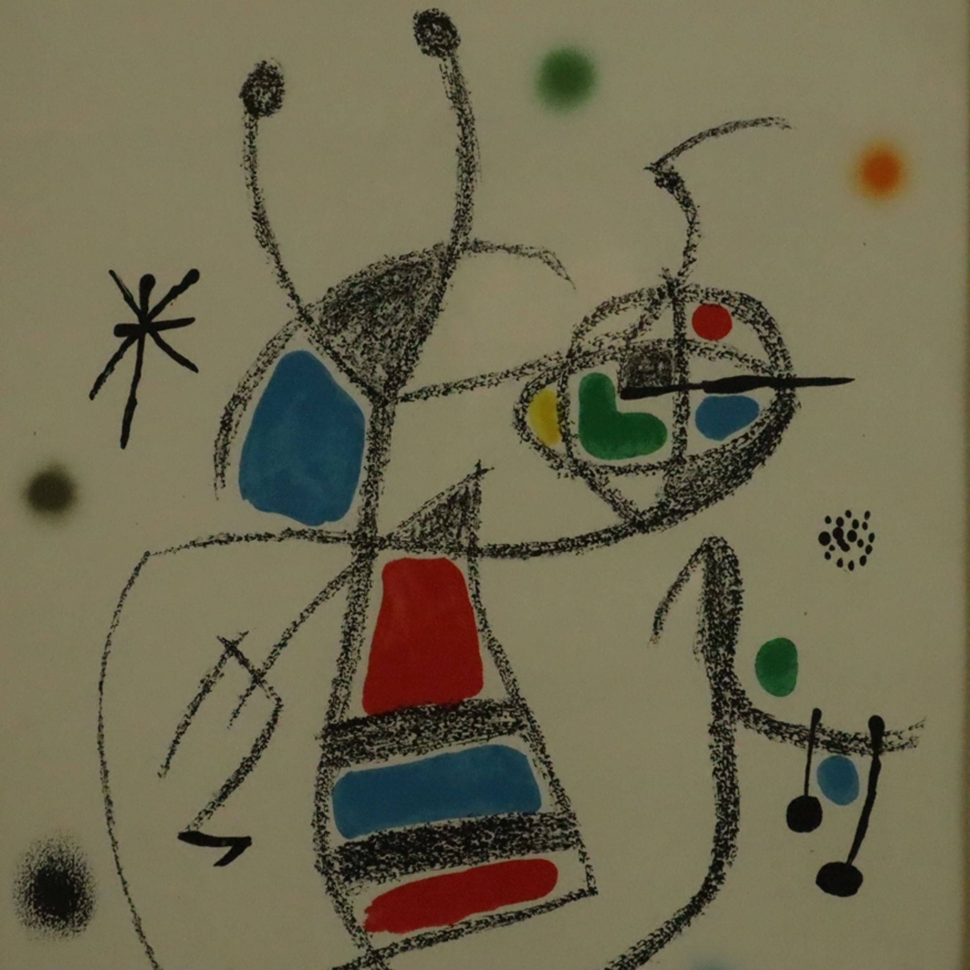 Miró, Joan (1893 Barcelona -1983 Mallorca) - Farblithografie, Blatt aus der Suite "Maravillas con V - Bild 3 aus 5