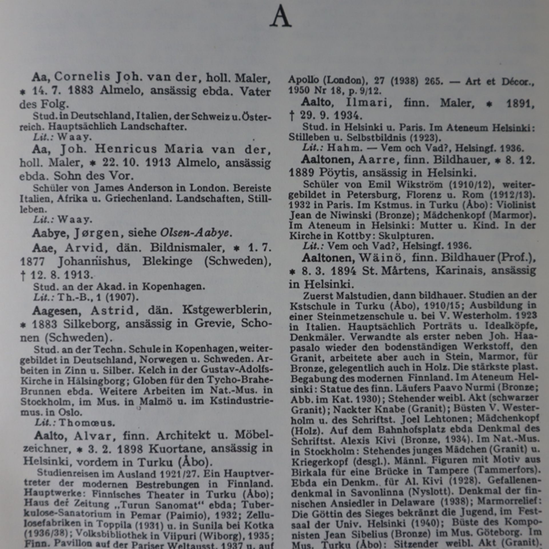 Vollmer, Hans - "Allgemeines Lexikon der Bildenden Künstler des XX. Jahrhunderts", 6 Bde., Leipzig, - Bild 3 aus 5