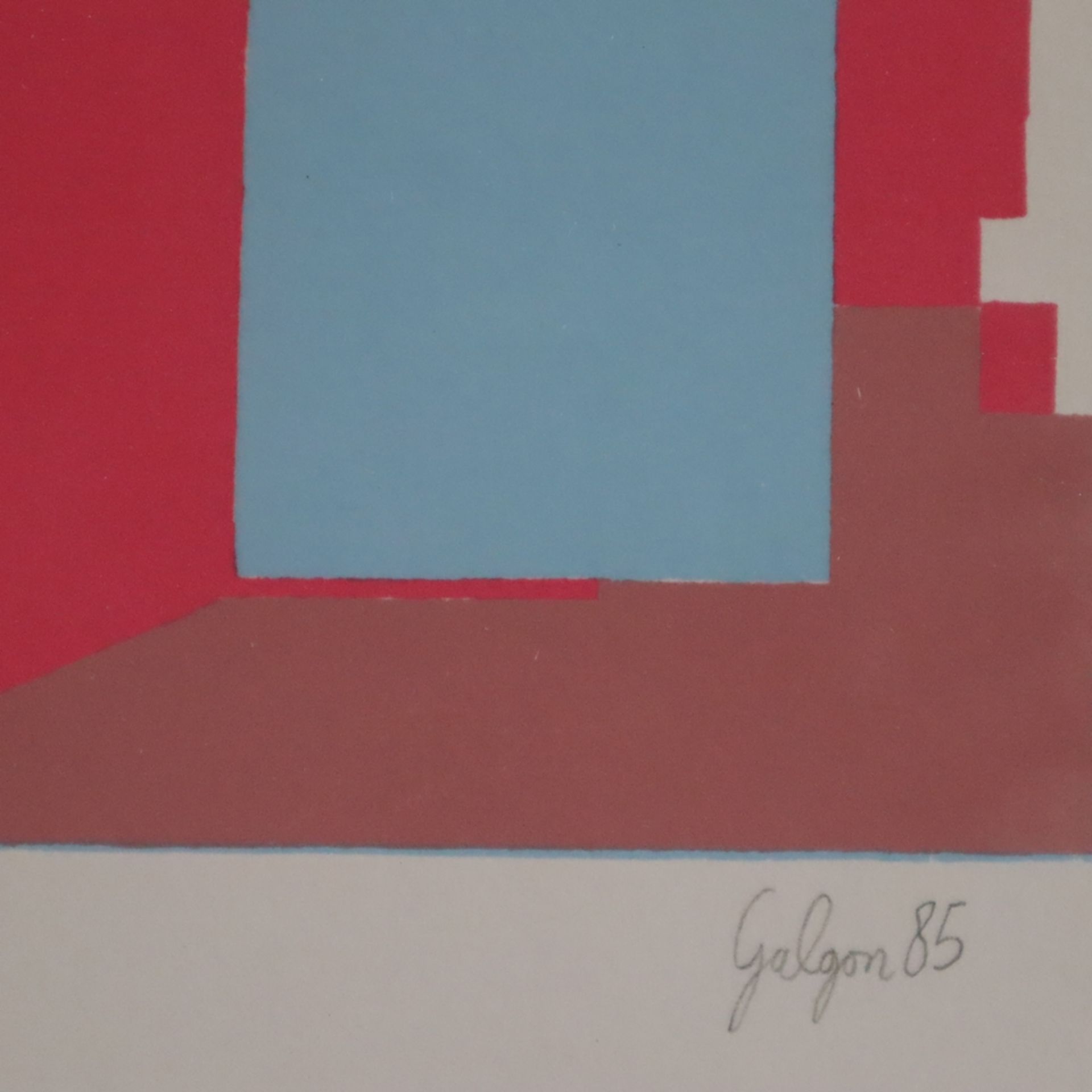 Galgon, Yves (*1948 Dessau) - "Begegnungen", 1985, Original-Farbserigrafie auf Bütten, unten rechts - Bild 6 aus 7