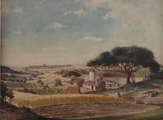 Meinke, Hans (1907 - 1988) - Landschaft in der Vendée, Aquarell auf Malkarton, links unten signiert