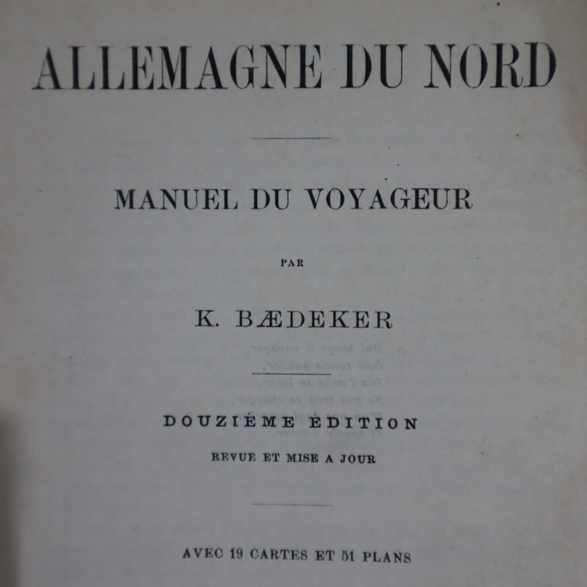 Baedeker, Karl - Allemagne du Nord (2)/ Rhin/ Sud & Autriche, Verlag: Leipzig und Paris, Baedeker u - Bild 10 aus 11