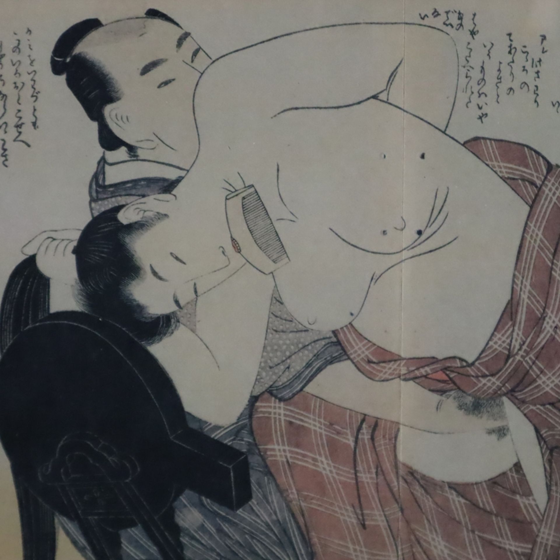 Kitagawa, Utamaro (1753-1806 japanischer Meister des klassischen japanischen Farbholzschnitts) -Bla - Image 3 of 5