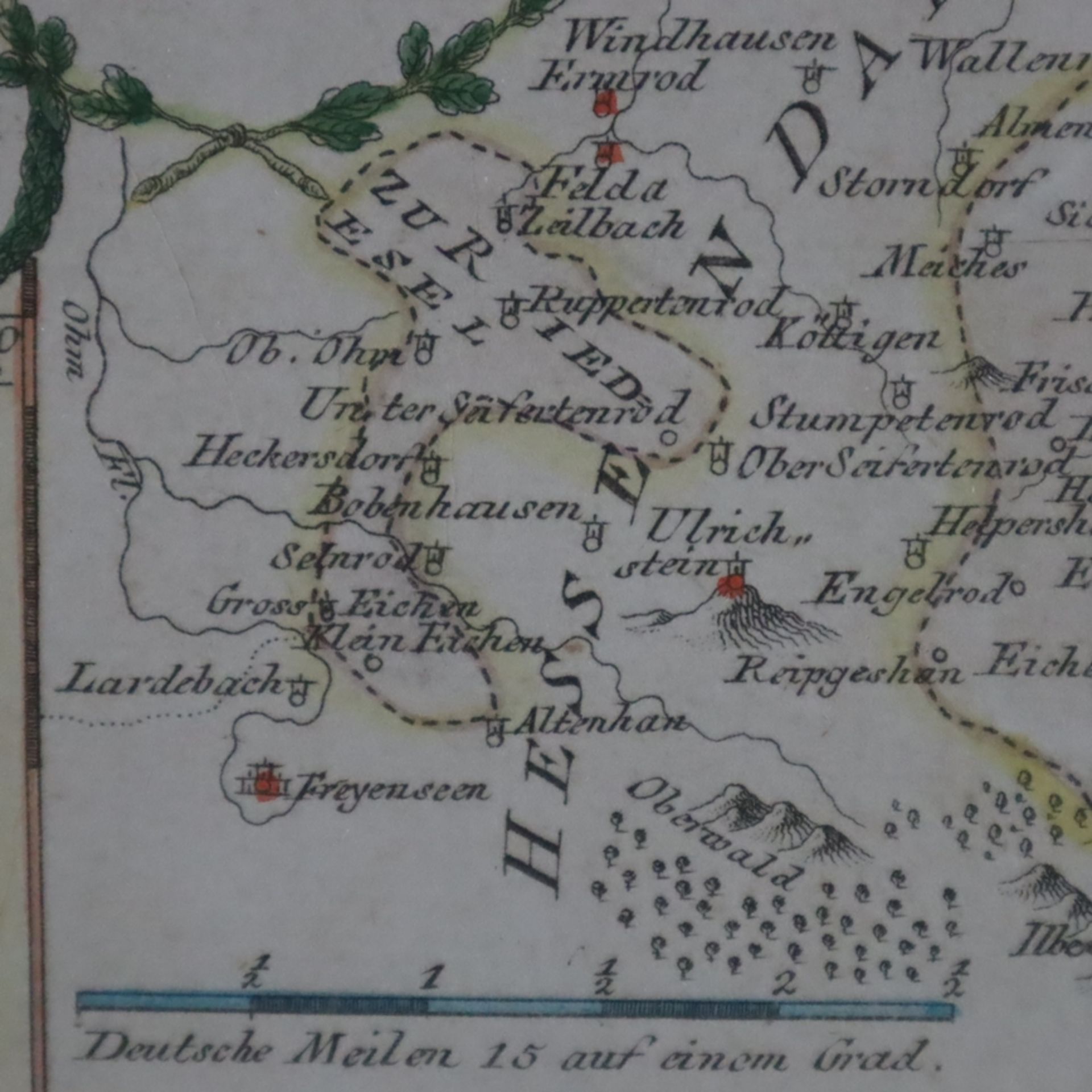 Landkarte - "Die Staaten des Fürsten zu Nassau Weilburg" und "Die Ländereien des Freyherrn von Ried - Image 6 of 6