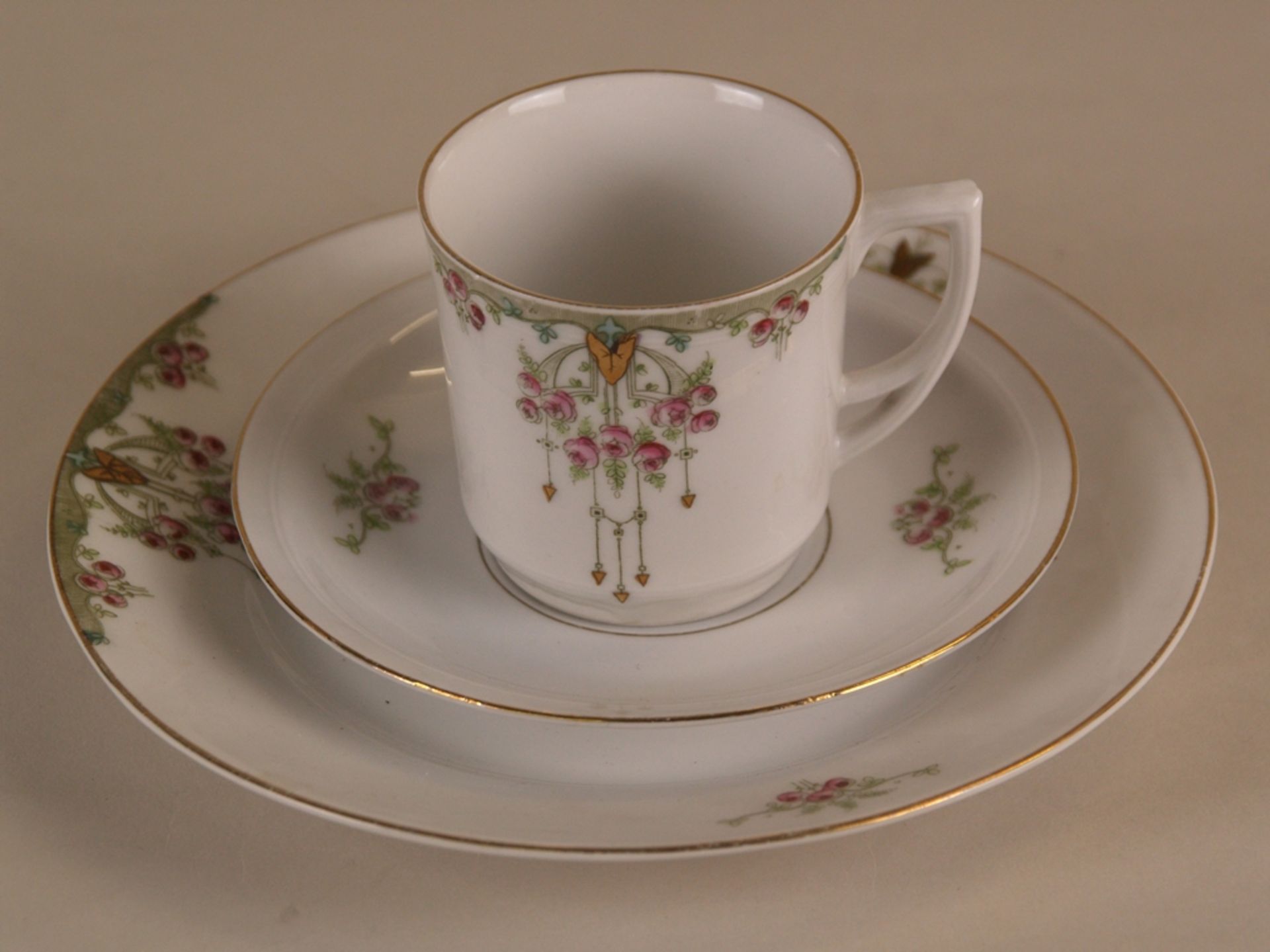 Jugendstil-Kaffeeservice - deutsch, Porzellanmanufaktur Carl Robert Tielsch, Altwasser, schlichte F - Image 4 of 5