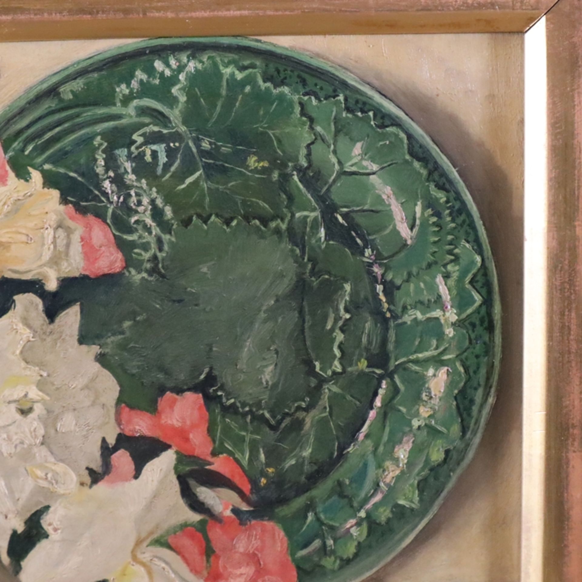 Unbekannte/r Künstler/in-nach 1900 - Stillleben mit Blüten in Vase und Keramikschale auf einer Anri - Image 7 of 10