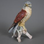 Vogelfigur "Turmfalke" - Goebel, Entwurf von Gerhard Skrobek (1922-2007), Biskuitporzellan, polychr