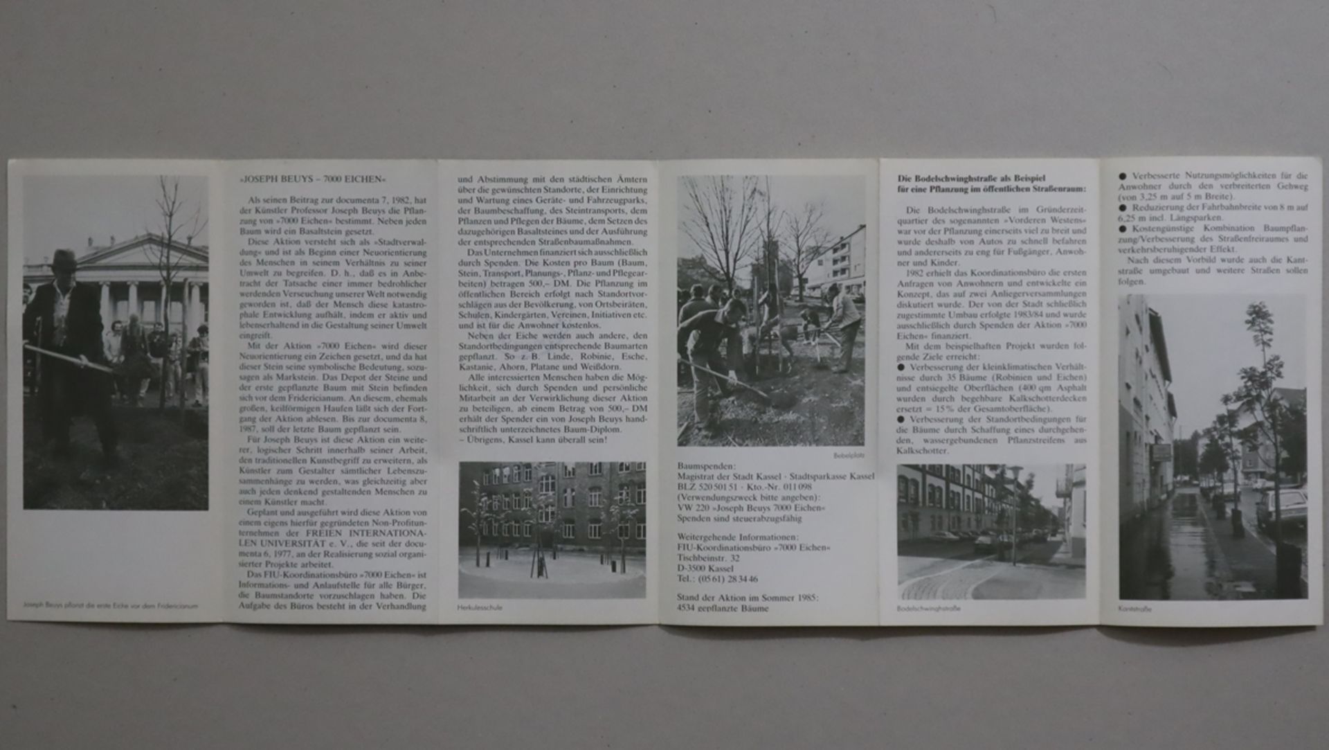 Beuys, Joseph (1921 Krefeld - 1986 Düsseldorf) - Faltbroschüre zum Landschaftskunstwerk von Joseph - Image 2 of 8