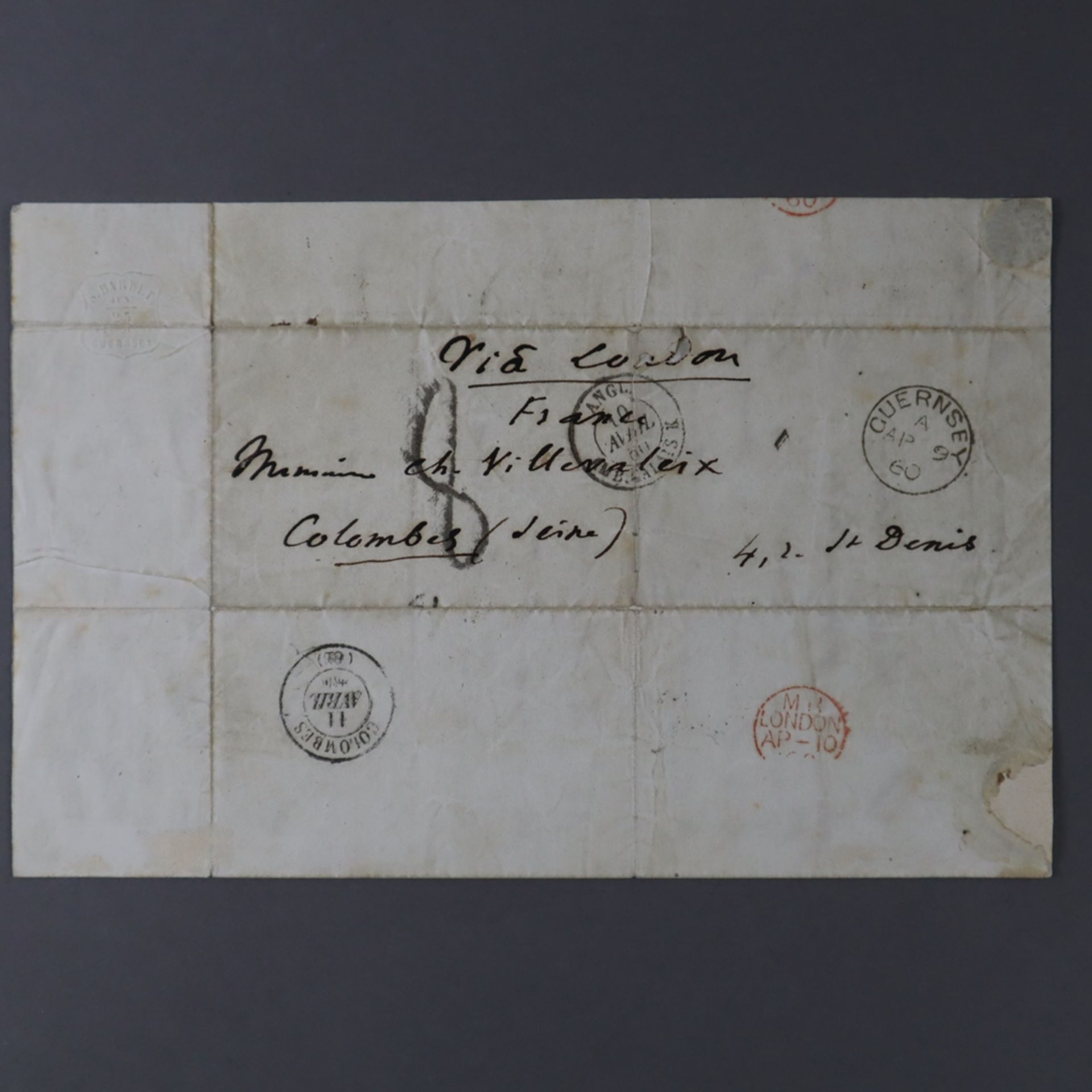 Hugo, Victor (1802-1885) - Eigenhändig geschriebener Brief mit Unterschrift aus der Zeit des Exils - Bild 5 aus 6