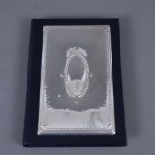 Notizbuch mit Silbermontierung - Italien, 20.Jh., Ledereinband, Deckel mit reliefierter und gehämme