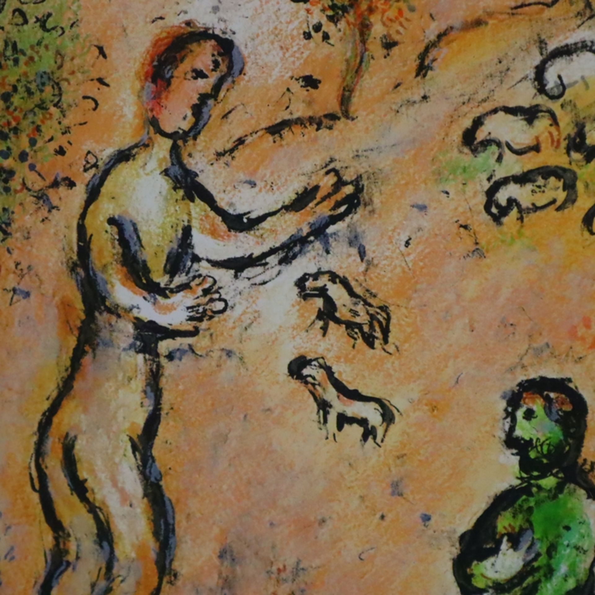 Chagall, Marc (1887-1985) - „Ulysse et Eumée / Odysseus und Eumäus“, Farblithografie aus Homère, L' - Bild 5 aus 6