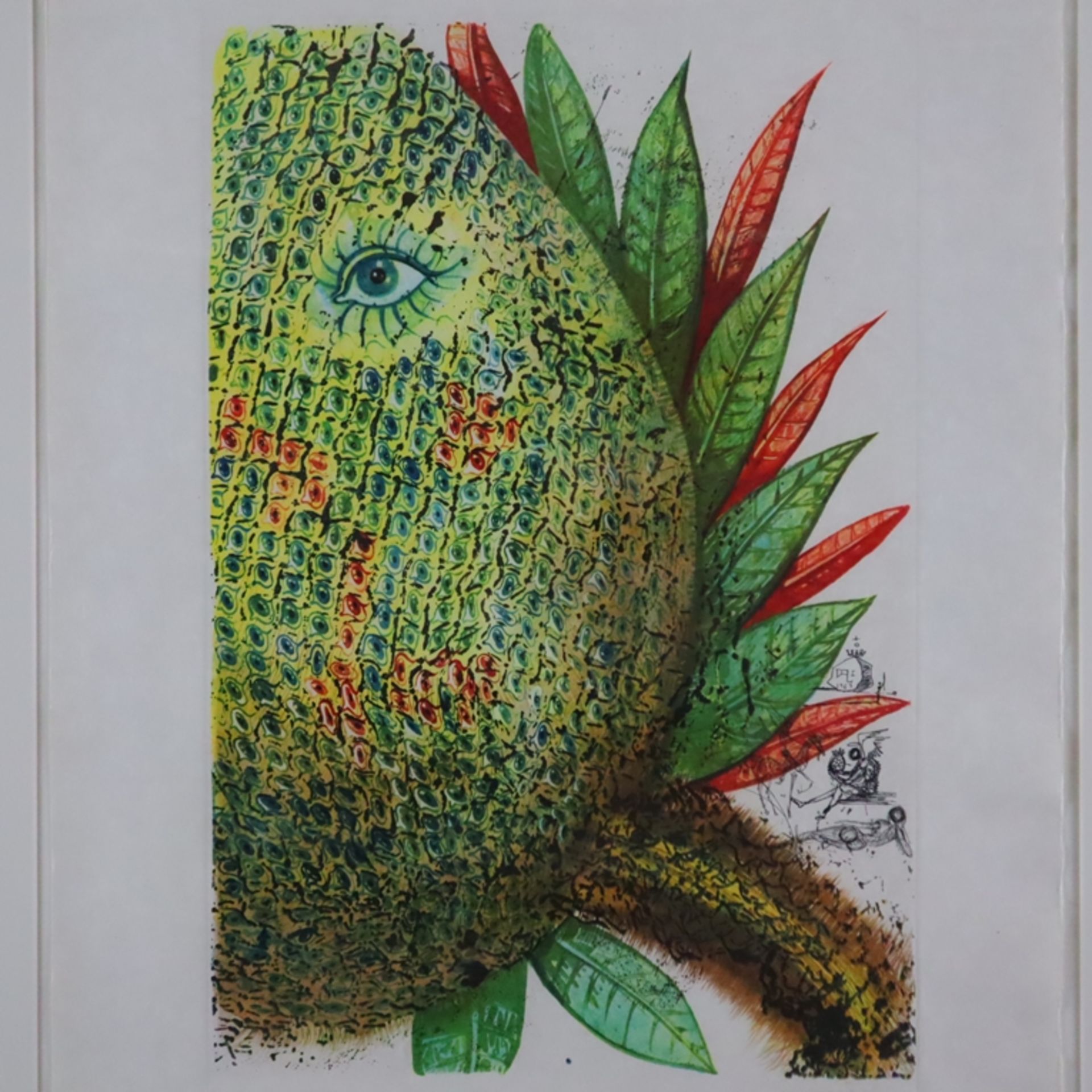 Dali, Salvador (1904 Figueras -1989 ebenda) - "Ananas", 1967, Kaltnadelradierung auf Lithografie, i - Image 3 of 8