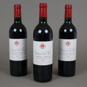 Weinkonvolut - 3 Flaschen, Château La Fleur - Saint-Émilion Grand Cru, Jahrgang 1996, 0,7 Liter
