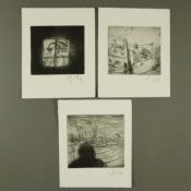 Fußmann, Klaus (*1938 Velbert) - Drei Radierungen auf Papier, alle handsigniert, Plattenmaße ca.8,8