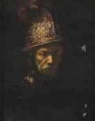 Kopist/in des 19.Jh. - Der Mann mit dem Goldhelm, Kopie nach dem gleichnamigen Gemälde aus dem Umkr
