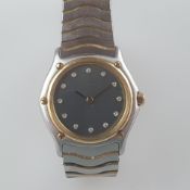 Damenarmbanduhr - EBEL Wave Lady, Ref. 181908, Bicolor-Gehäuse aus Edelstahl und 18Kt-Gelbgold, Dm.