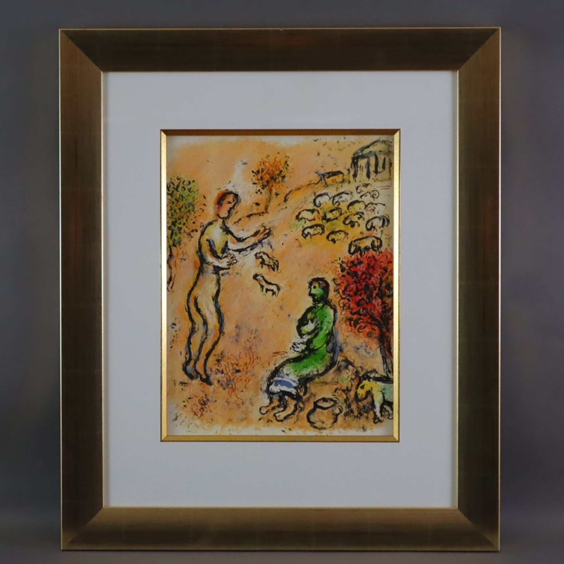 Chagall, Marc (1887-1985) - „Ulysse et Eumée / Odysseus und Eumäus“, Farblithografie aus Homère, L' - Bild 2 aus 6