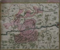 Nicolaes Jansz Visscher (1649-1702) - Landkarte von Frankfurt am Main und Umgebung, Kupferstich, te
