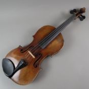 Geige - 20. Jh., 4/4 Größe, auf dem gedruckten Faksimile-Etikett bezeichnet "Riccardo Antoniazzi di