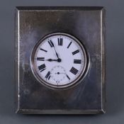 Taschenuhr im Silber-Standrahmen - Birmingham, 1894, große Taschenuhr, Metallgehäuse Nr.123073, wei