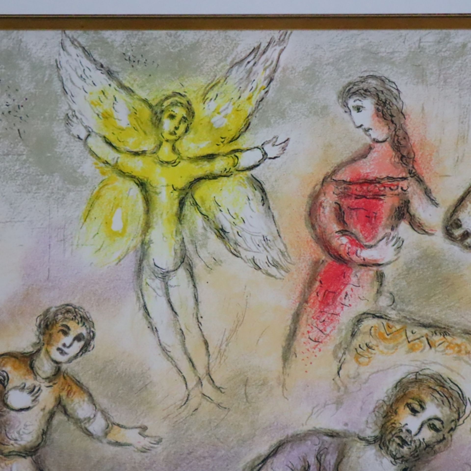 Chagall, Marc (1887-1985) - „La Paix Retrouvée“, Farblithografie aus Homère, L'Odyssée II“, überaus - Bild 4 aus 6