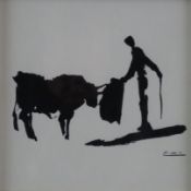 Picasso, Pablo (1881-1973) - "Stierkampf II", Stierkampfszene nach dem Original aus dem Skizzenbuch