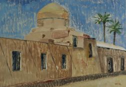 Wilhelm, Leo (*1913 Darmstadt - 2003) - "Moschee im alten Taschkent", 1973, Pastell auf dünnem Papi