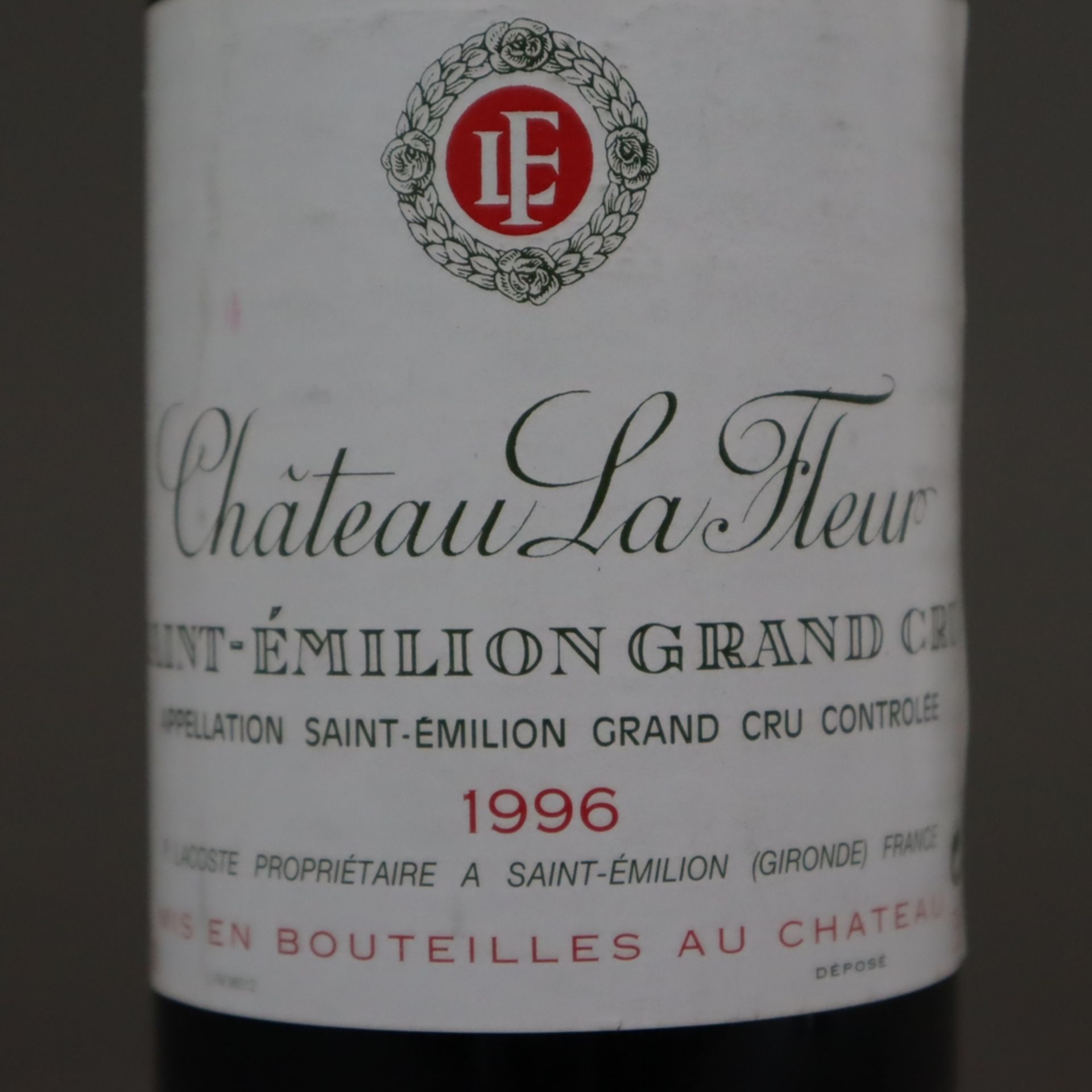 Weinkonvolut - 3 Flaschen, Château La Fleur - Saint-Émilion Grand Cru, Jahrgang 1996, 0,7 Liter - Bild 3 aus 3