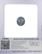 Loser Sternsaphir - 20,57 ct., Cabochon oval, Farbe: Hellblau, Maße: 15,29 x 13,68 x 8,55 mm, opak,