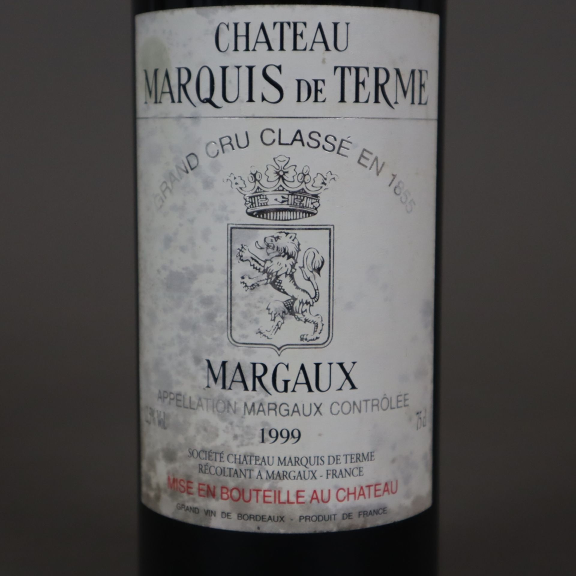 Weinkonvolut - 2 Flaschen,1 x Château Marquis de Terme, MARGAUX, 1999, 1 x Amarone della Valpolicel - Bild 4 aus 6