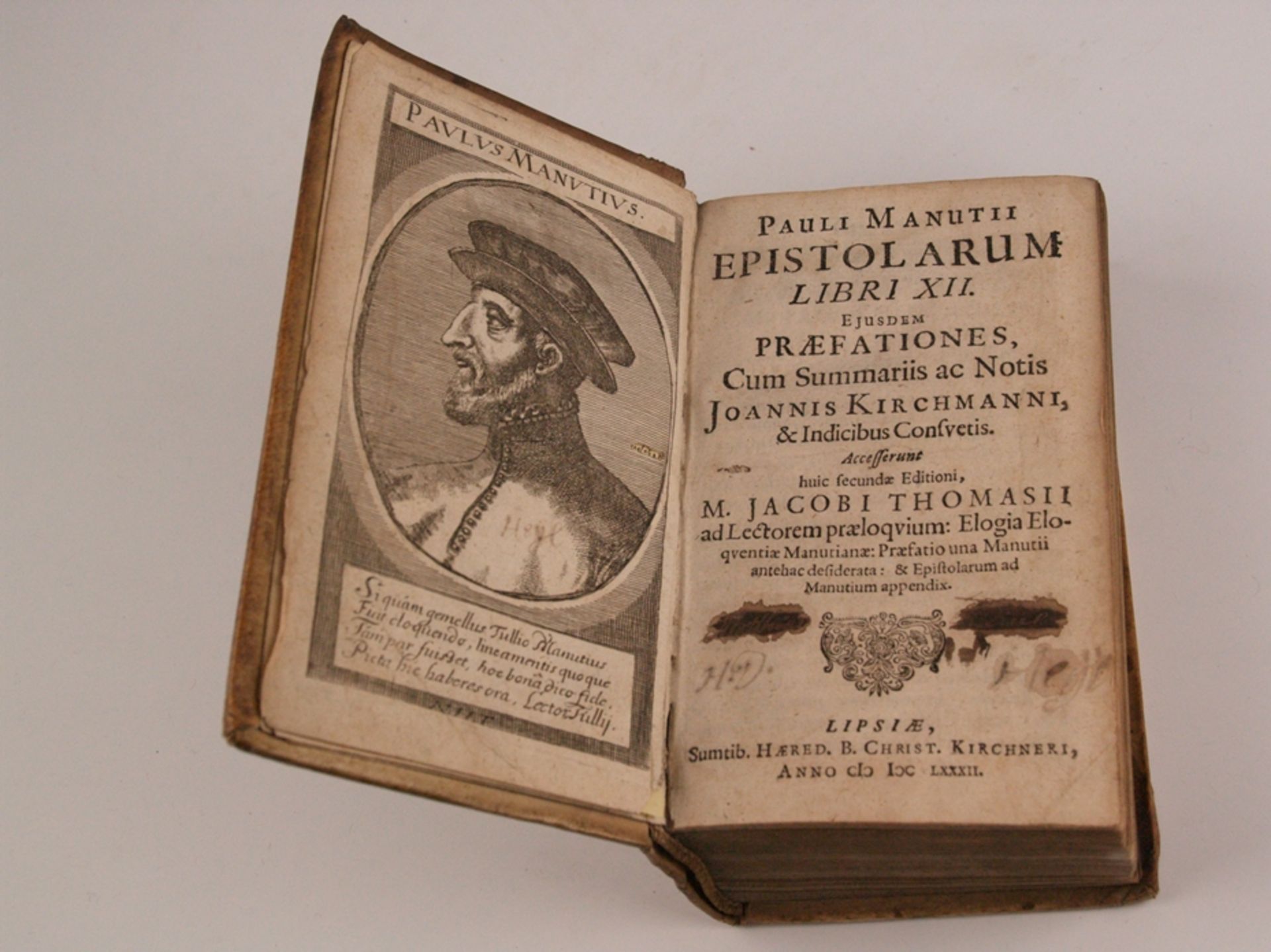 Manutius, Paulus - Paulli Manutii Epistolarum libri XII: Eiusdem Quae Praefationes, Cum Summariis a