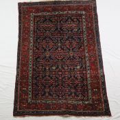 Turkmene - 20. Jh., Wolle, pflanzliche Motive, ca. 158 x 112cm, Abschlüsse verkürzt, Abrasch