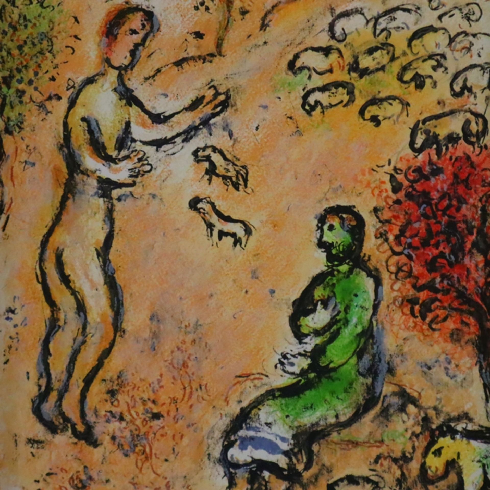 Chagall, Marc (1887-1985) - „Ulysse et Eumée / Odysseus und Eumäus“, Farblithografie aus Homère, L' - Bild 3 aus 6
