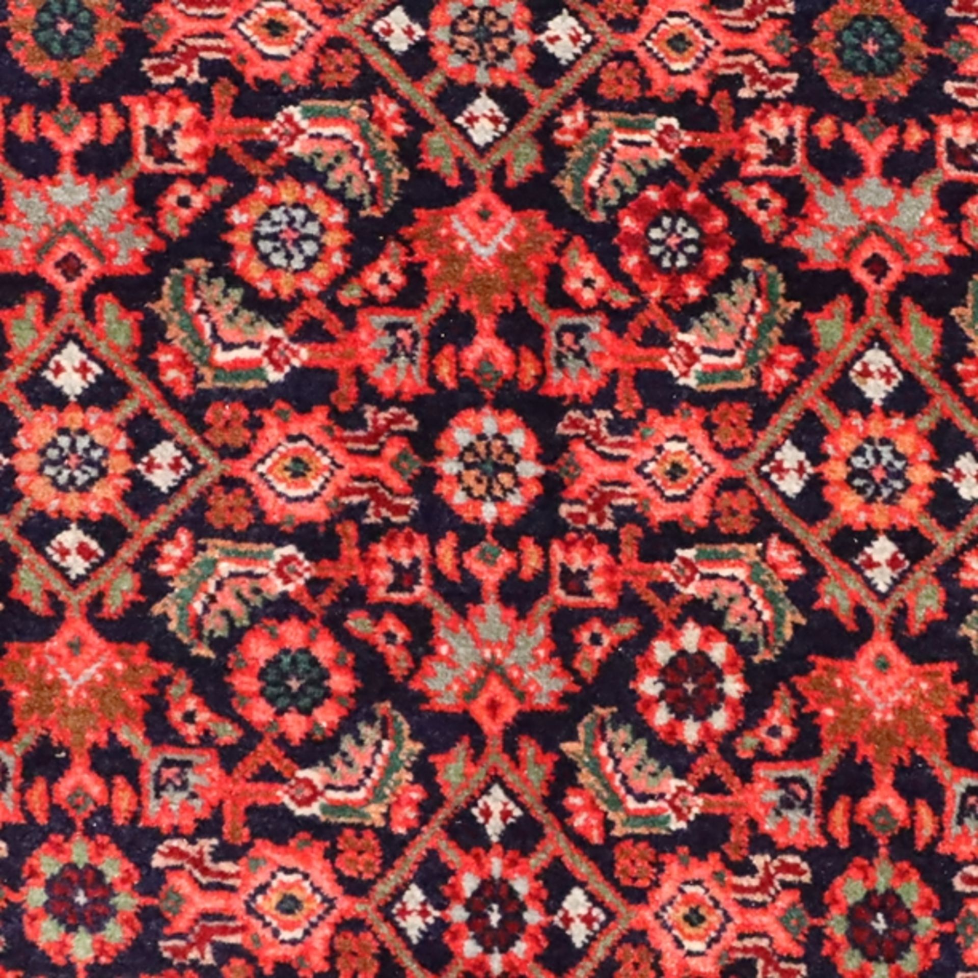 Bidjar - Persien, Wolle, rotgrundig, zentrales Medaillon, ornamentales und florales Muster, mehrfac - Bild 7 aus 7