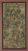 Persische Miniaturmalerei - hochrechteckige Abbildung aus einer Handschrift mit figürlicher Darstel