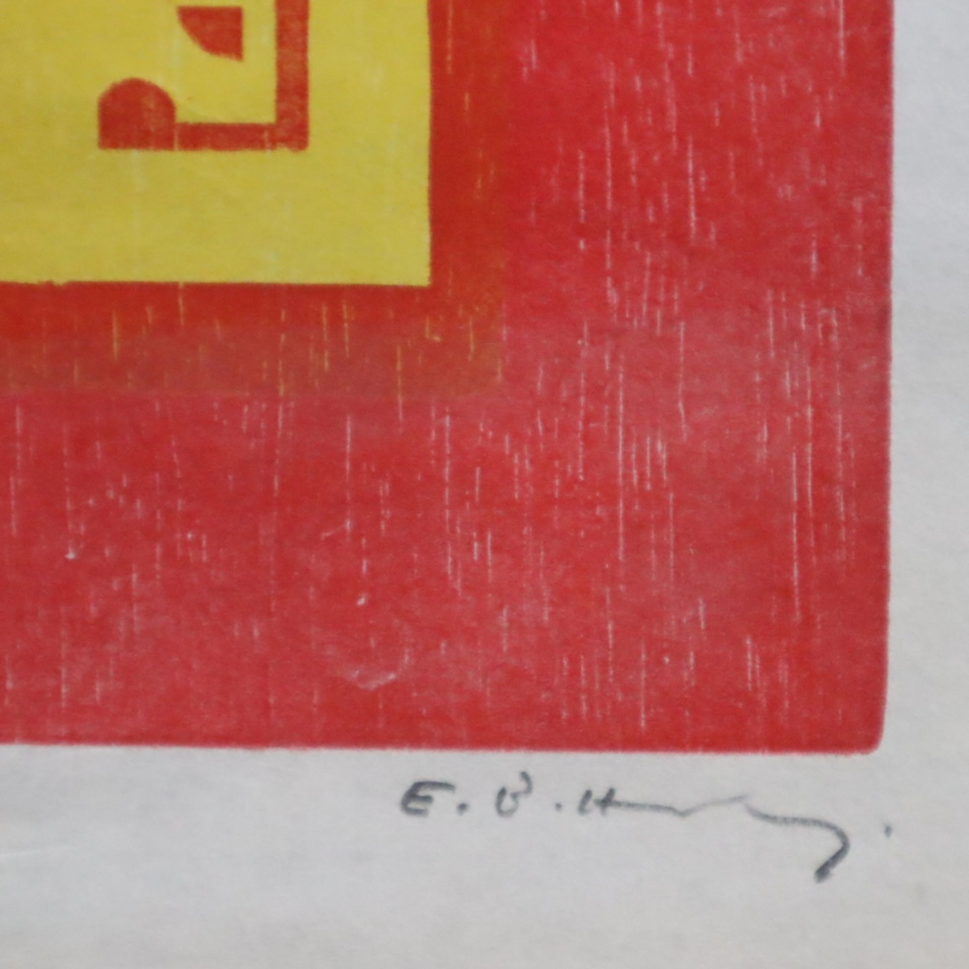 Konvolut Moderne Grafik - 4-teilig, dabei 1x Hartwig, Emil Bert (1907 - 1996), Komposition mit Hier - Bild 3 aus 8