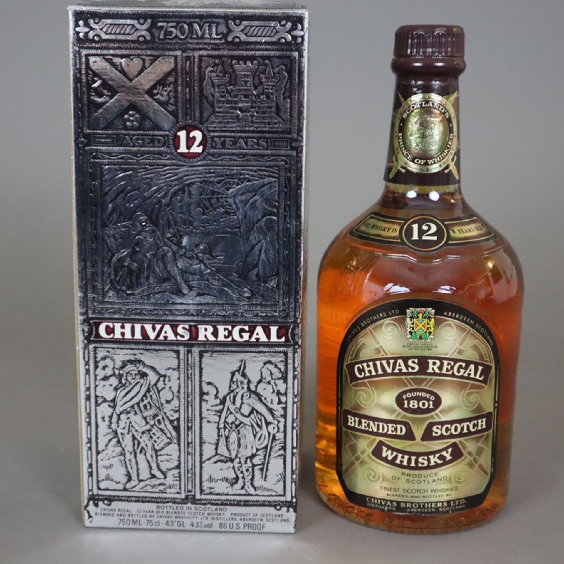 Scotch Whisky - Chivas Regal, Blended Scotch Whisky, 43% Vol., 75 cl, in Originalbox mit Gebrauchss - Bild 5 aus 5