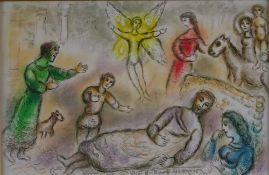 Chagall, Marc (1887-1985) - „La Paix Retrouvée“, Farblithografie aus Homère, L'Odyssée II“, überaus