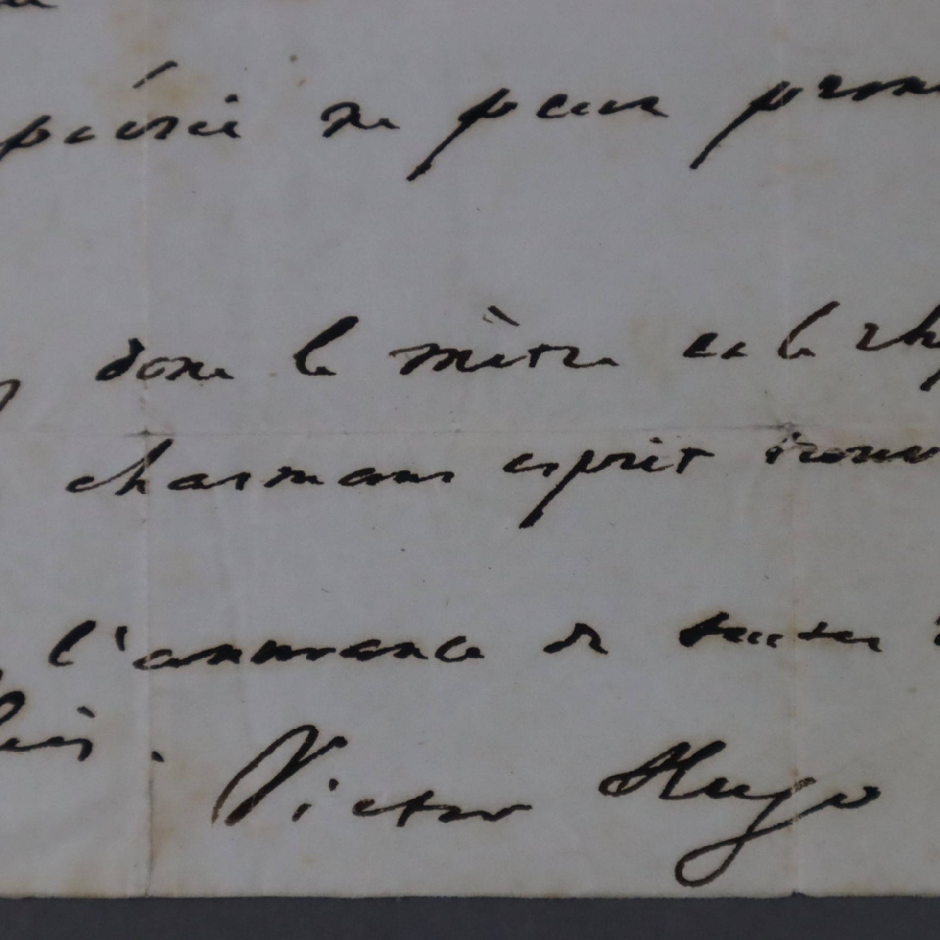 Hugo, Victor (1802-1885) - Eigenhändig geschriebener Brief mit Unterschrift aus der Zeit des Exils - Bild 4 aus 6