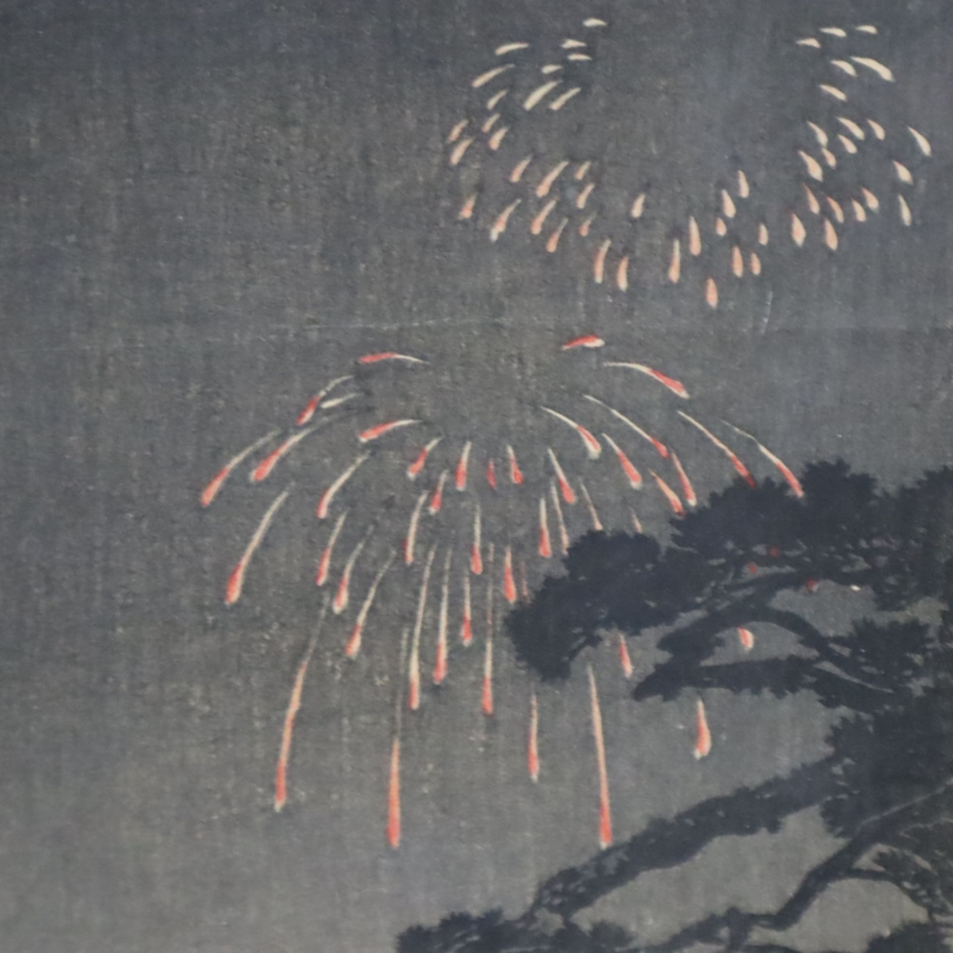 Hiroaki Takahashi / Shotei (1871-1945) - Feuerwerk, Shubinomatsu, japanischer Farbholzschnitt, Tite - Image 6 of 7