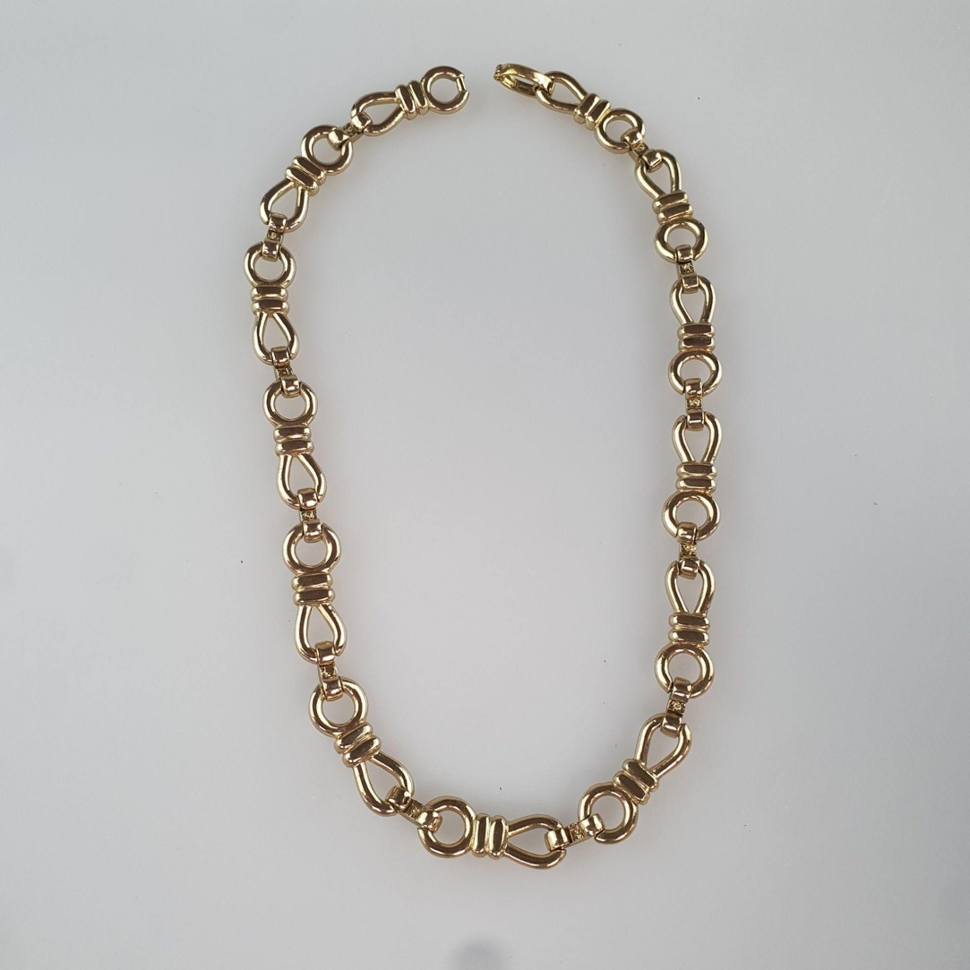 Vintage-Collier - Henkel & Grosse (Pforzheim), vergoldetes Metall, Gliederkette, am Verschluss gema