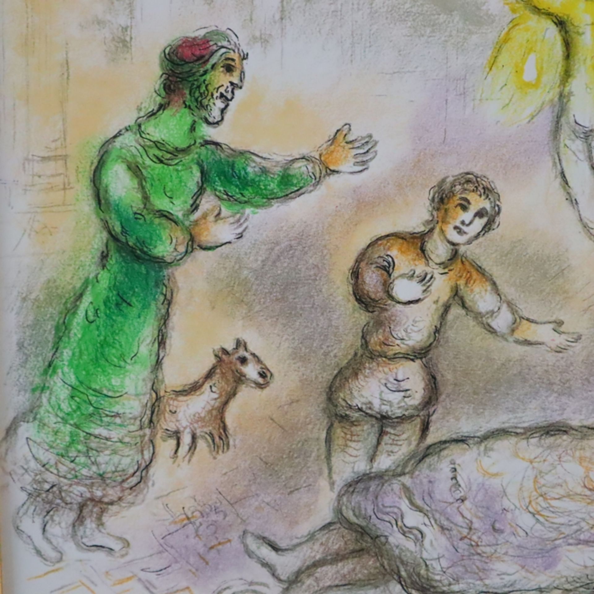 Chagall, Marc (1887-1985) - „La Paix Retrouvée“, Farblithografie aus Homère, L'Odyssée II“, überaus - Bild 3 aus 6