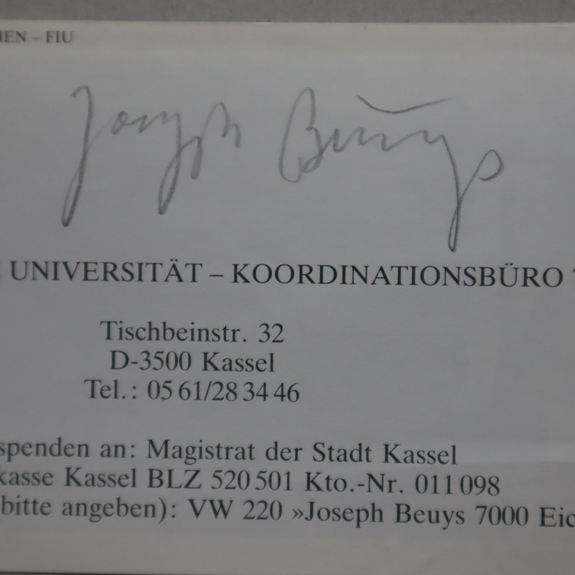 Beuys, Joseph (1921 Krefeld - 1986 Düsseldorf) - Faltbroschüre zum Landschaftskunstwerk von Joseph - Image 8 of 8