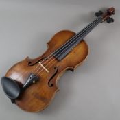 Geige / Violine - 4/4 Größe, auf dem gedruckten Faksimile-Etikett bezeichnet "Carl Friedrich Lippol