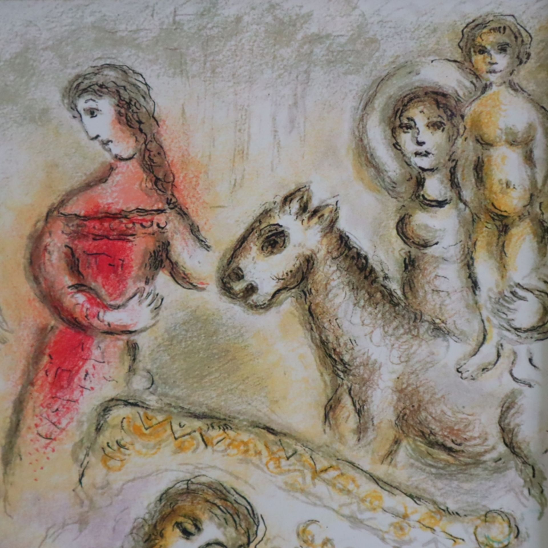 Chagall, Marc (1887-1985) - „La Paix Retrouvée“, Farblithografie aus Homère, L'Odyssée II“, überaus - Bild 6 aus 6